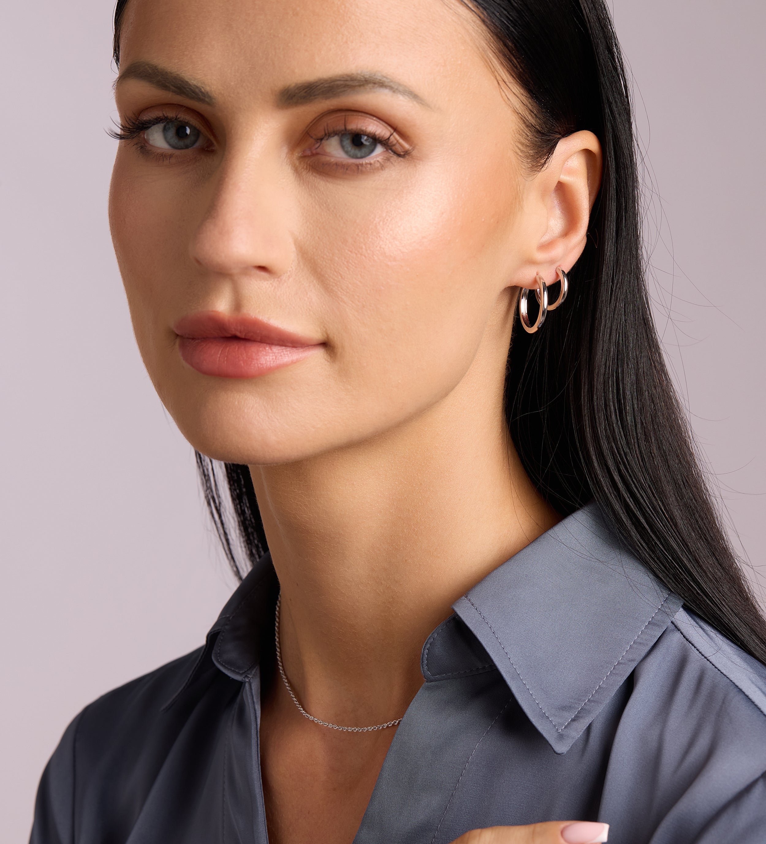 Classic Large Hoops in Silver