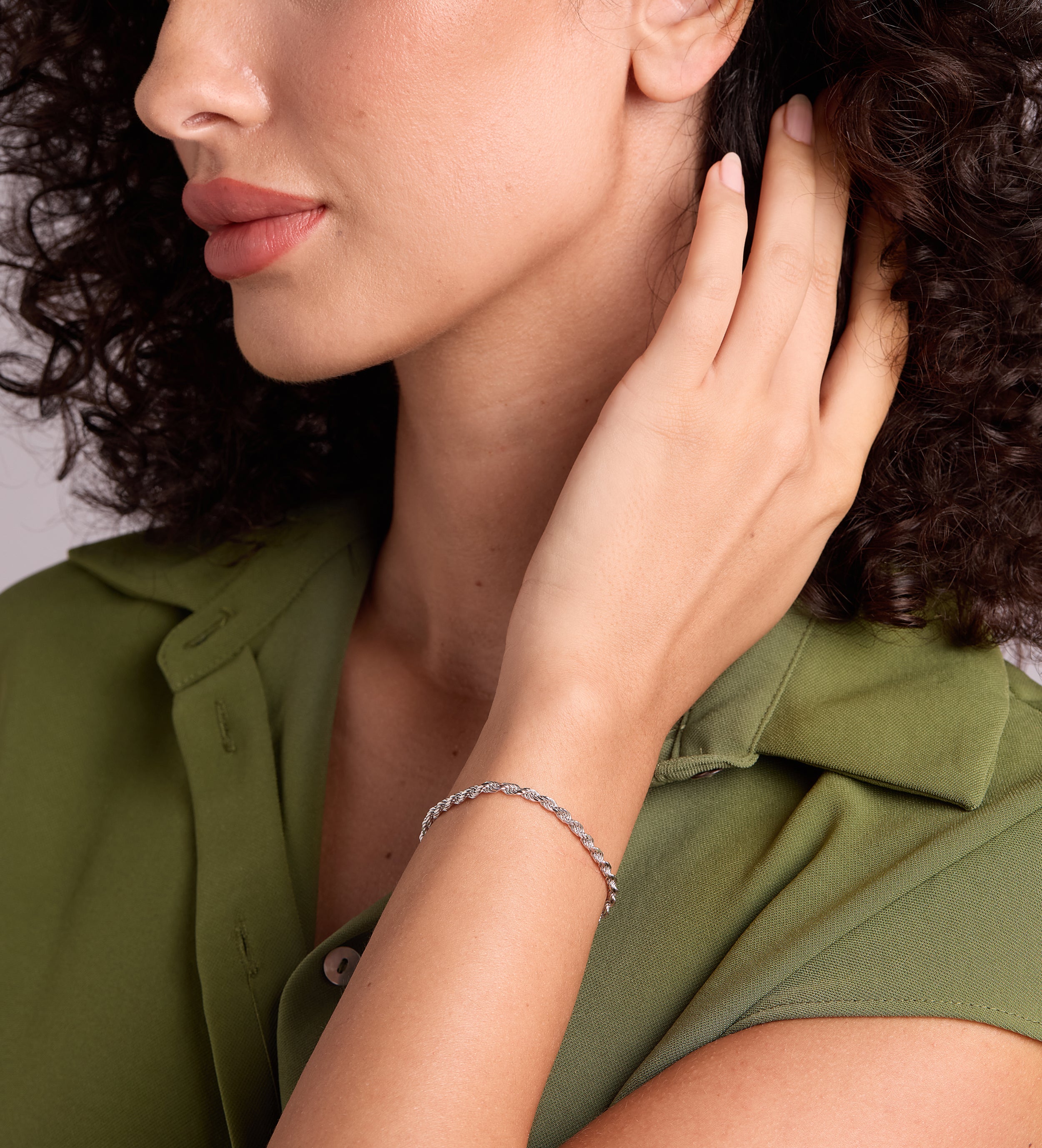 Rope Bracelet in Silver