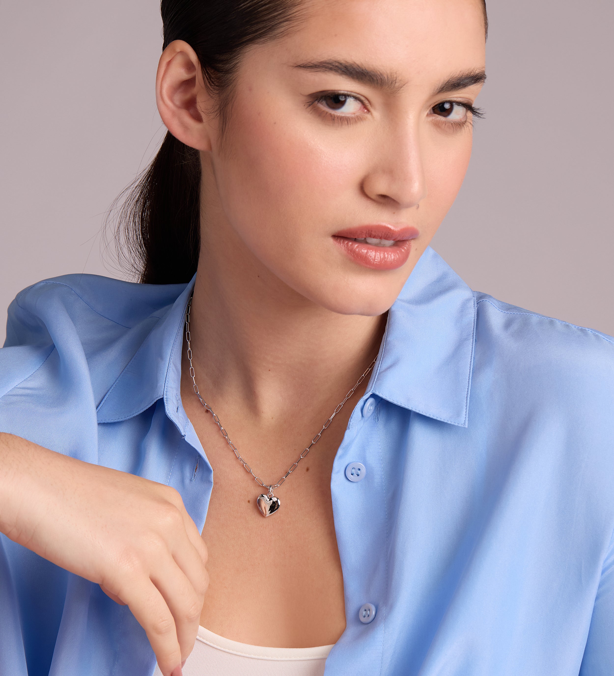 Heart Necklace in Silver