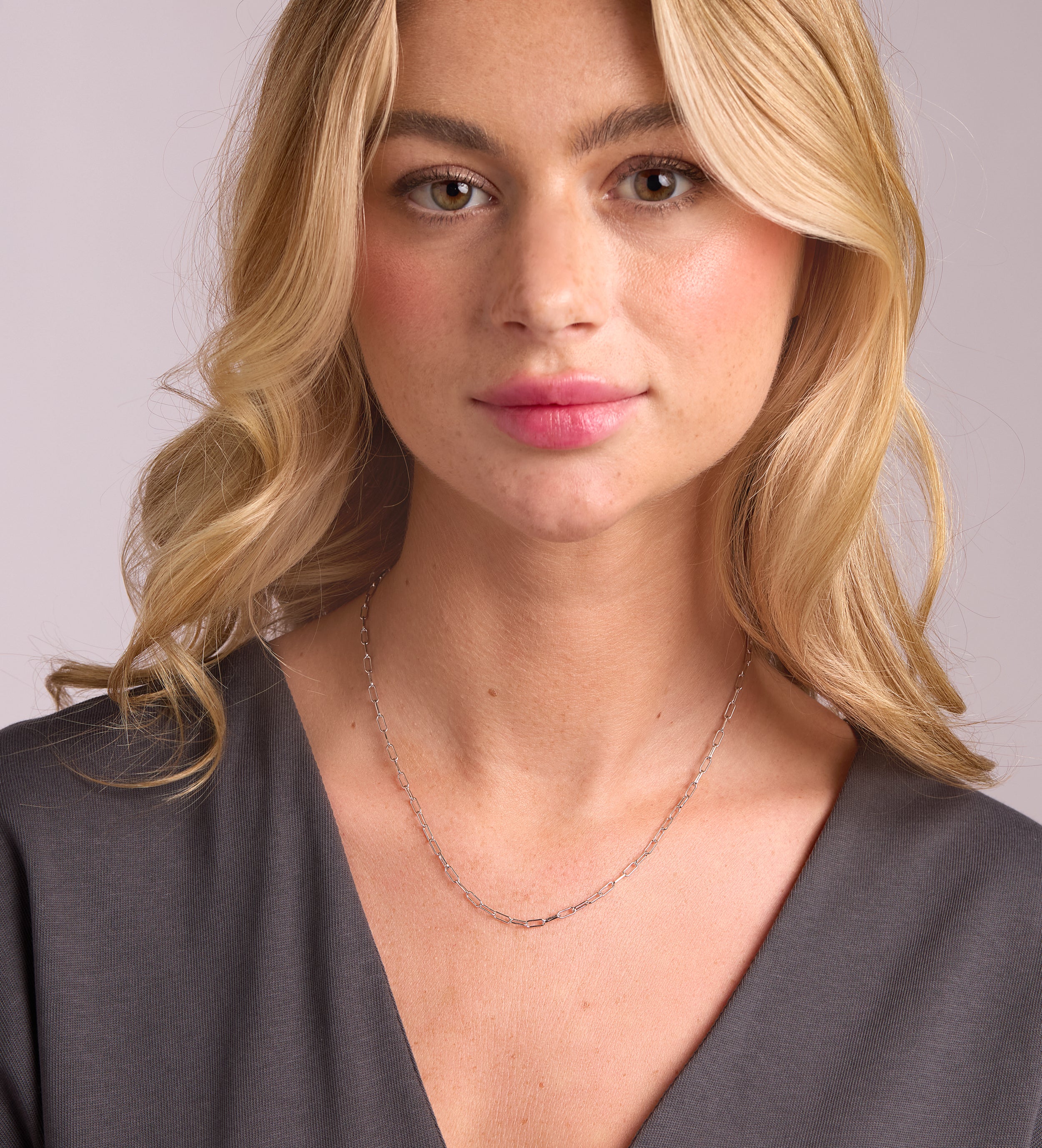 Paperclip Necklace in Silver