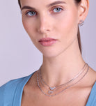 Caged Stud Earrings in Silver