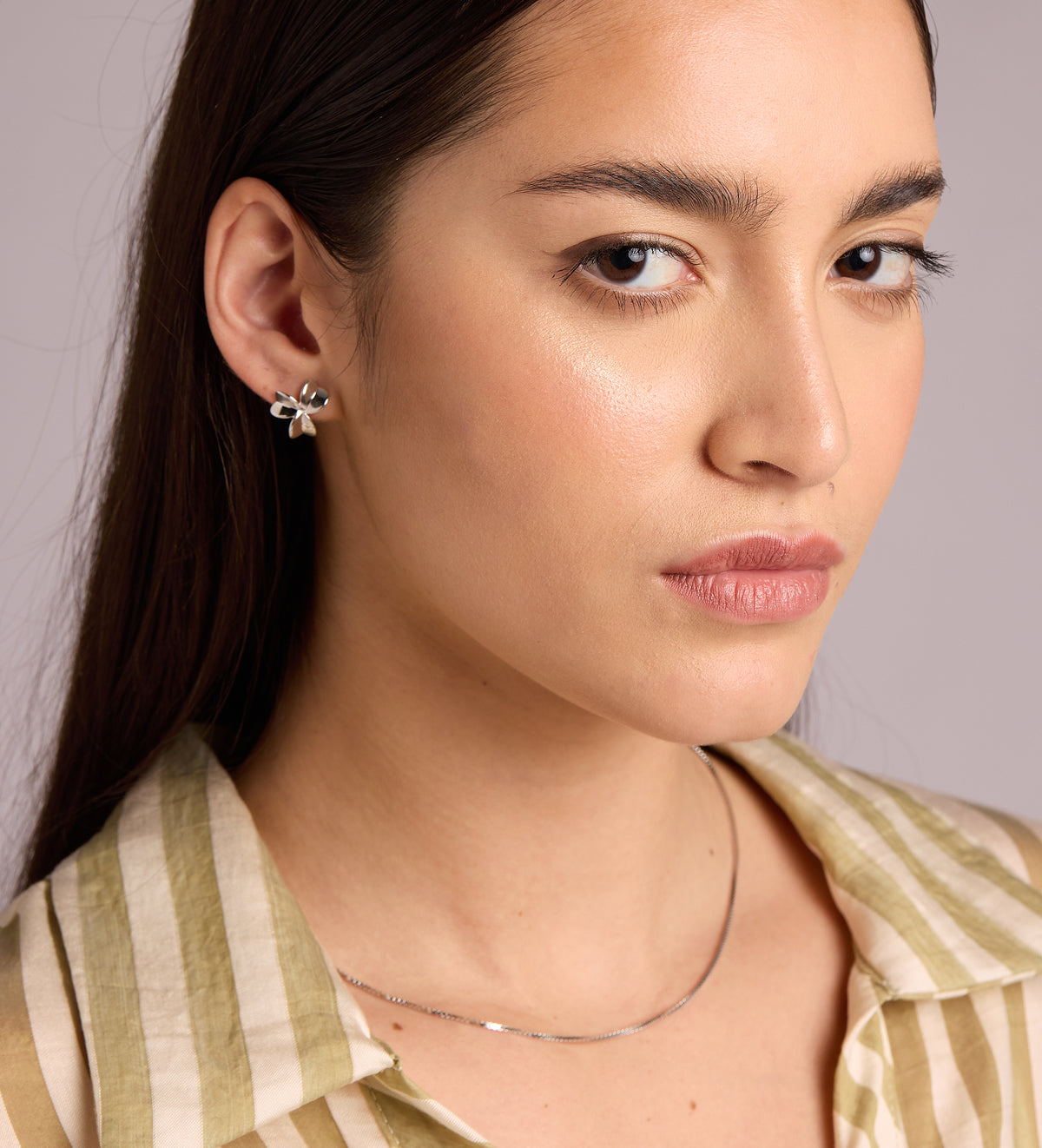 Three Leaf Clover Earrings in Rhodium Plating on 925 Silver - Ash & Harry