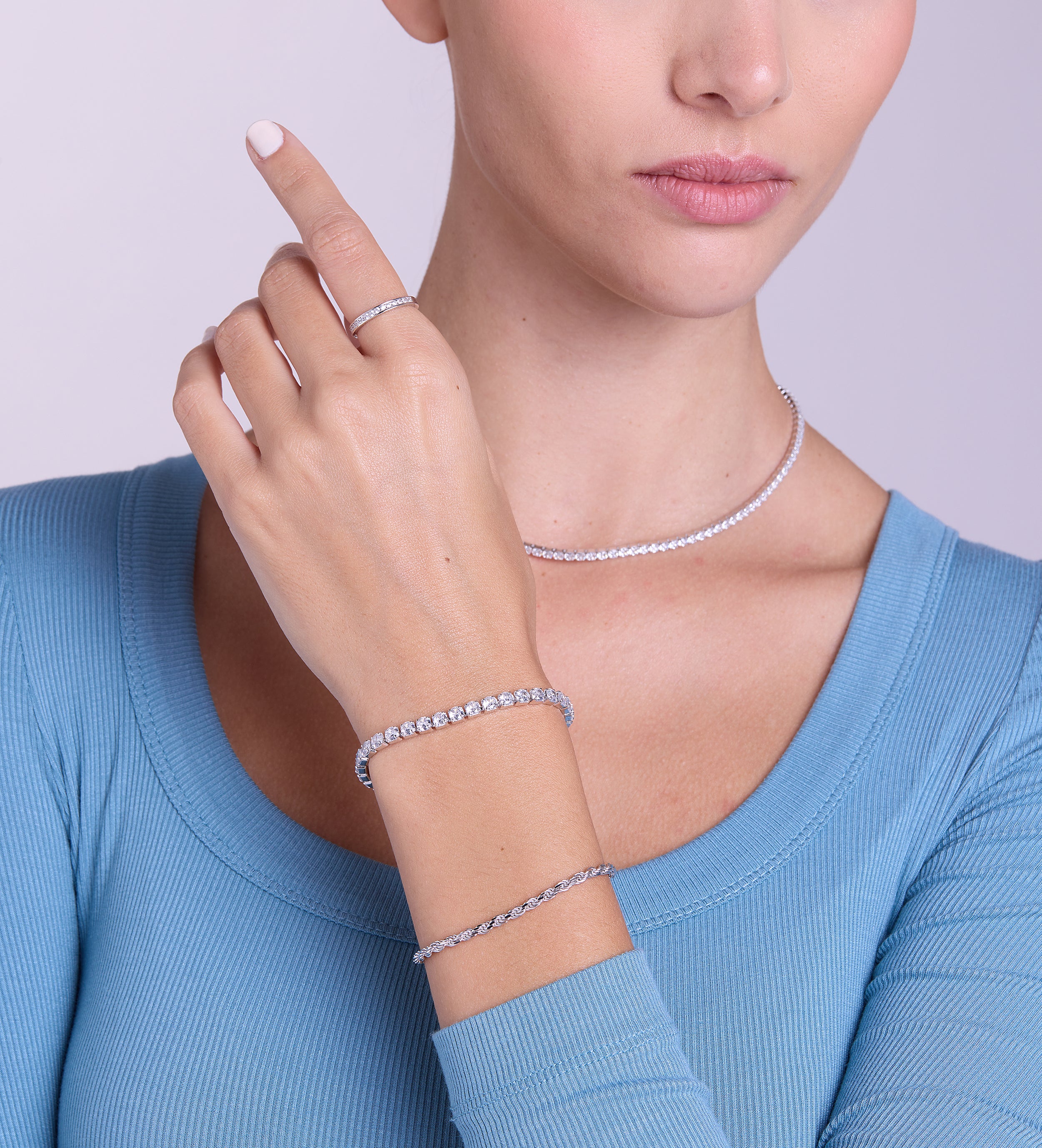 Half Infinity Band in Silver