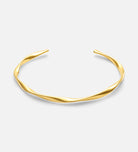 Ripple Wave Cuff Bracelet in Gold