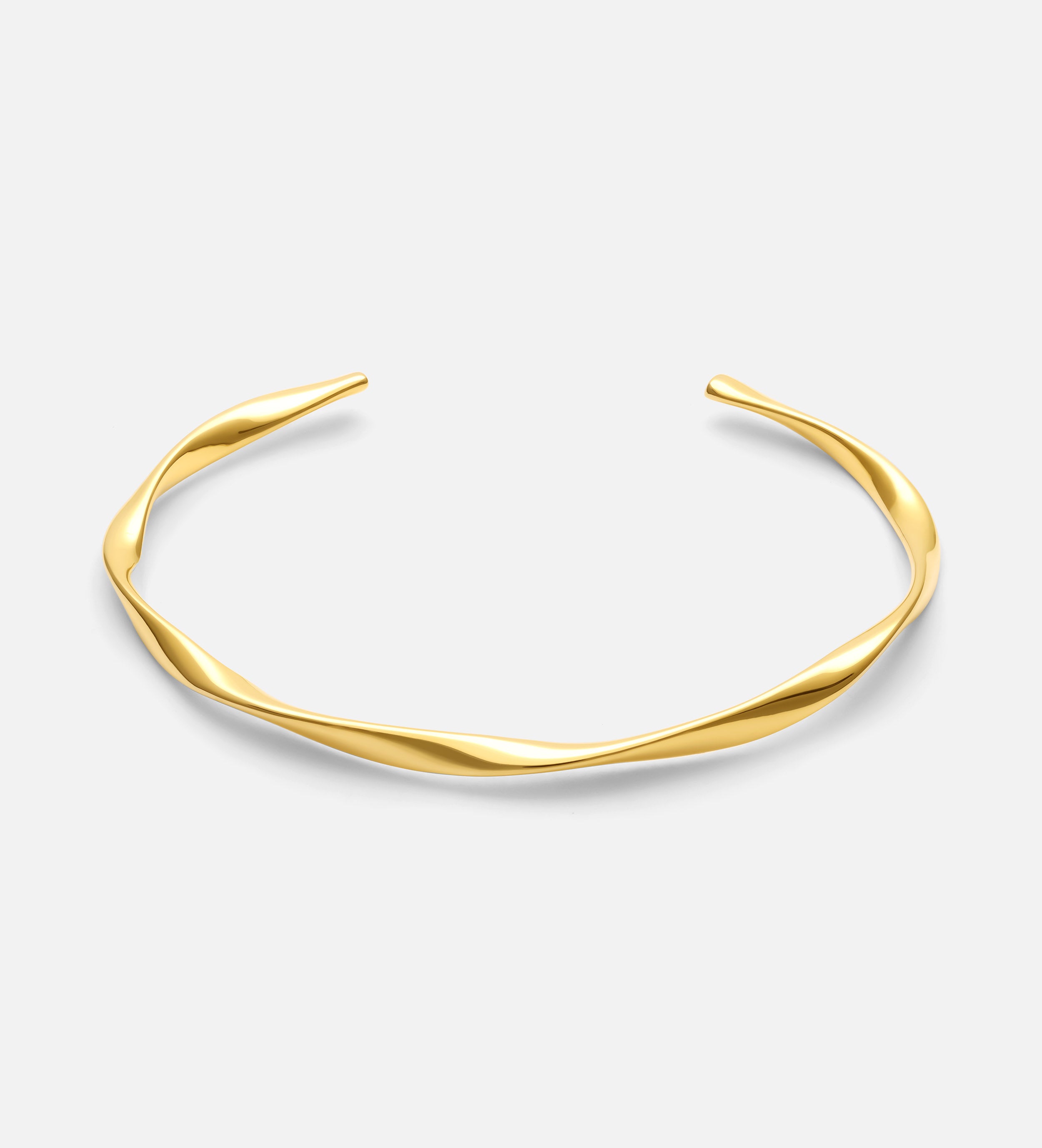Ripple Wave Cuff Bracelet in Gold