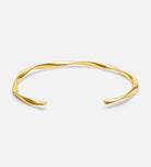 Ripple Wave Cuff Bracelet in Gold