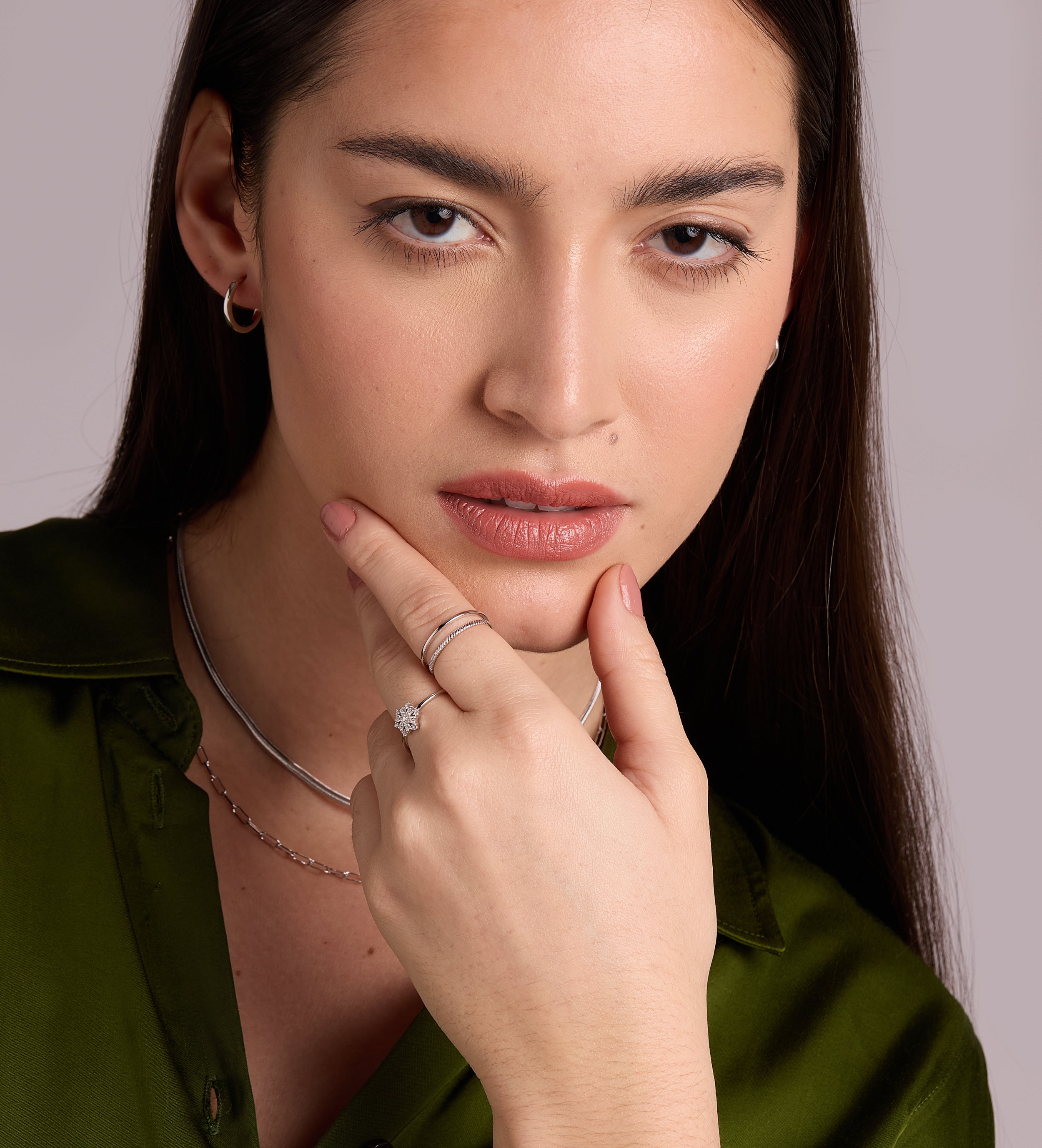 Thin Stacker Ring in Silver