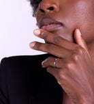 Two Stone Open Bezel Ring in Silver