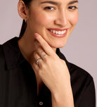 Thin Croissant Ring in Silver