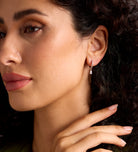 Stella Teardrop Huggies in Silver