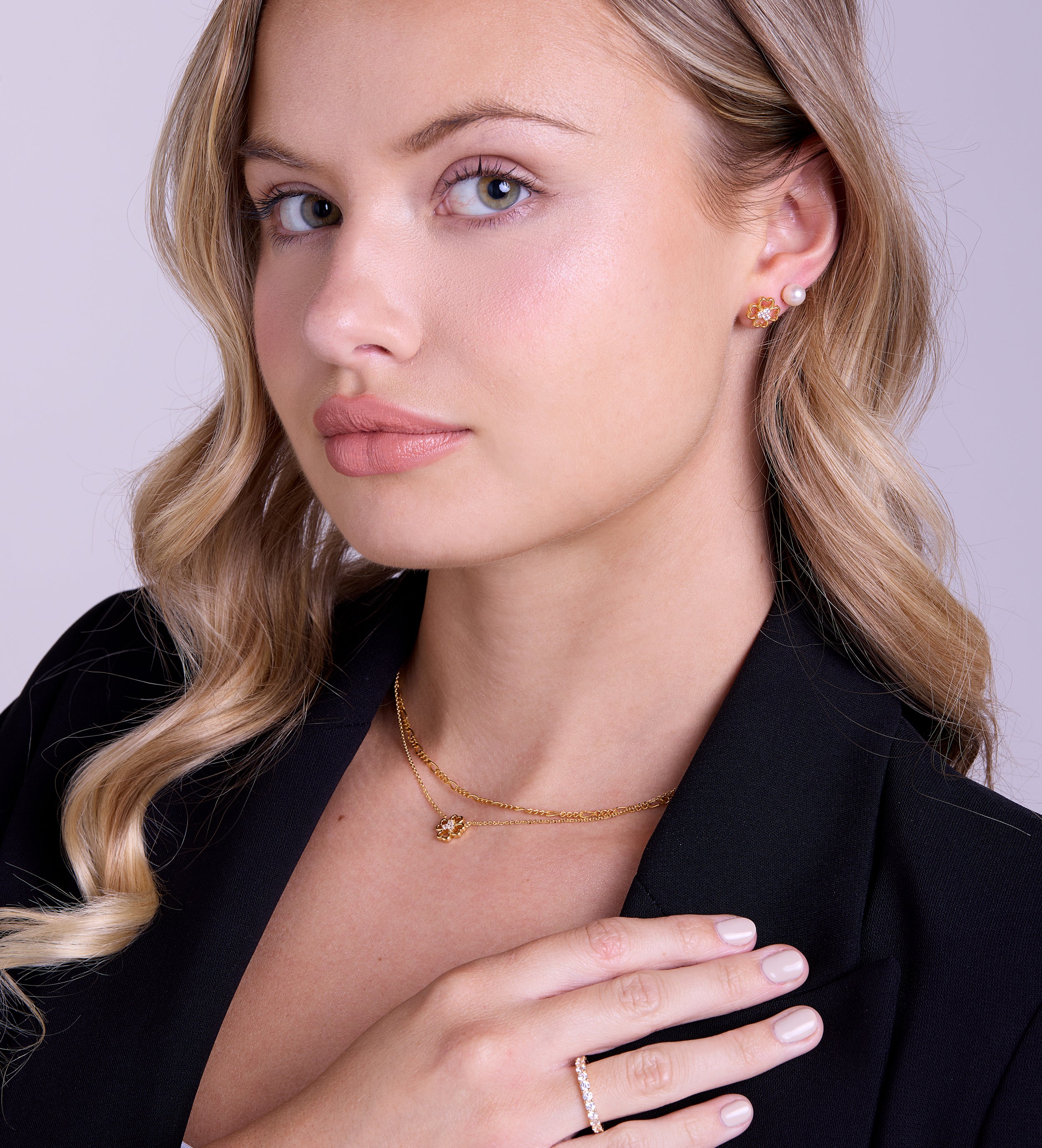 Clover Earrings in Gold