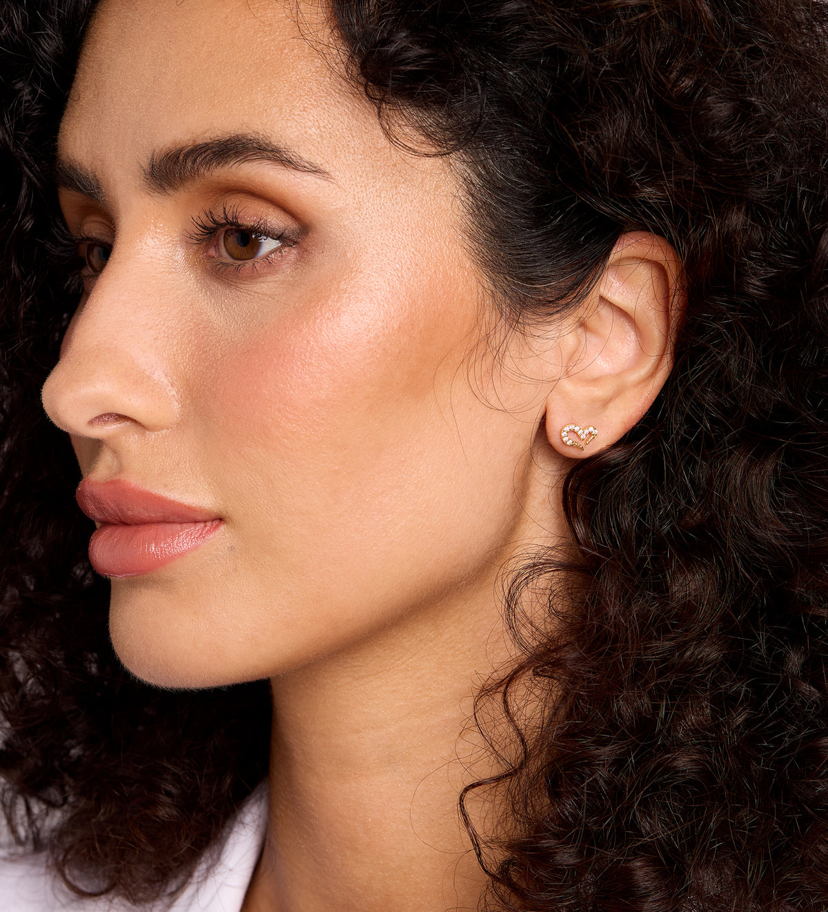 Pave Heart Earrings in 18k Gold Plating on 925 Silver - Ash & Harry