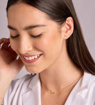 Pave Heart Earrings in Gold