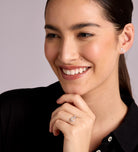 Pave Heart Earrings in Silver