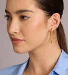 Thin Oversized Hoops in Gold