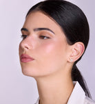 Pave Flower Studs in Gold