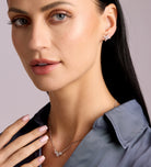 Pave Flower Studs in Silver