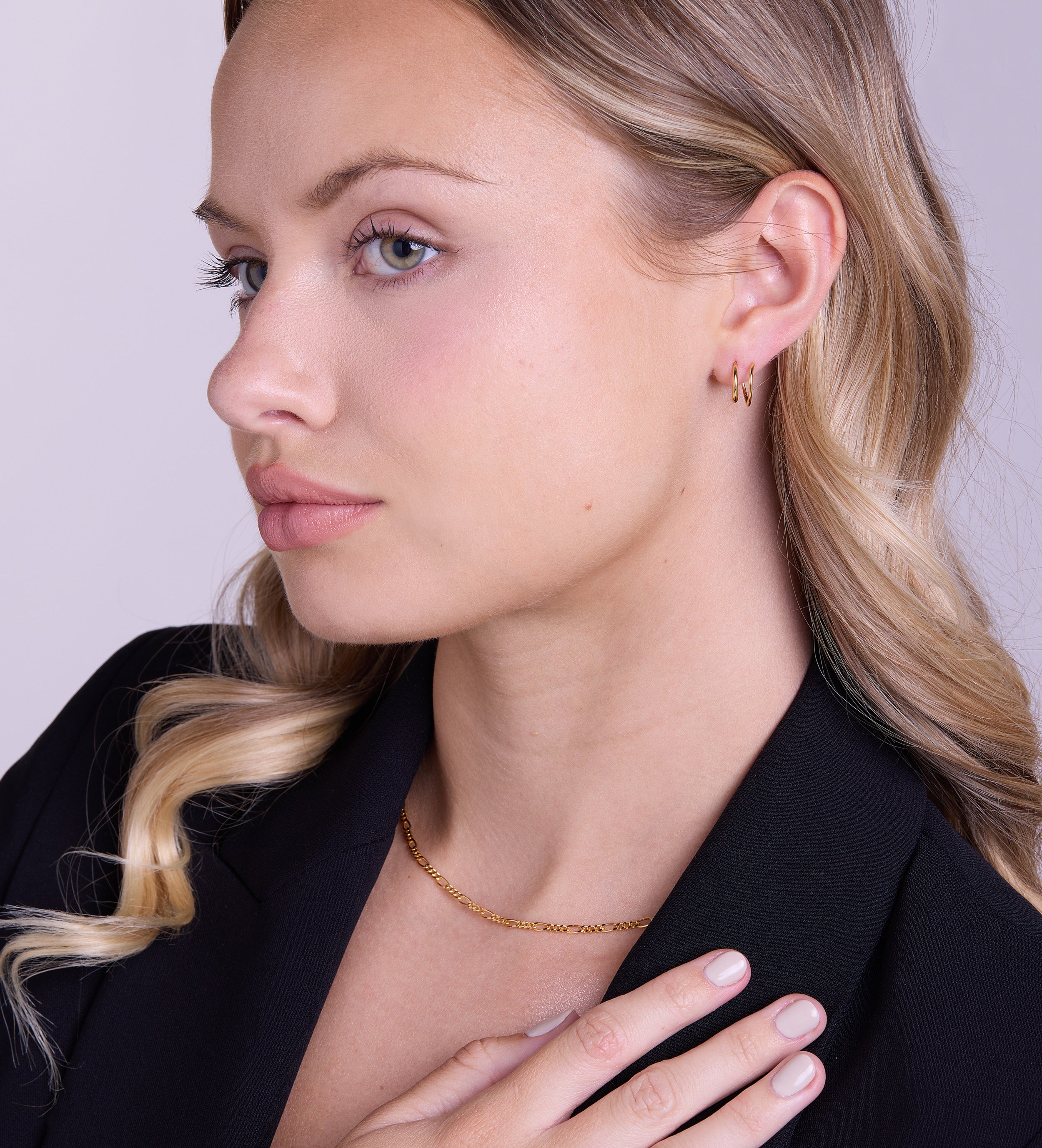 Spiral Hoops in Gold