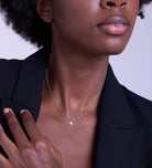 Pave Spade Necklace in Silver