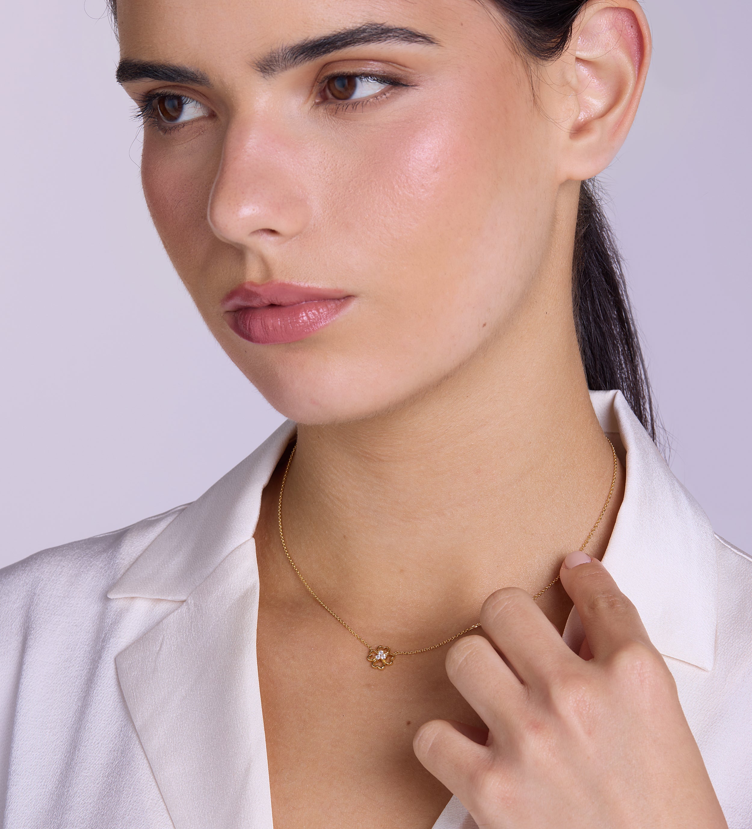 Lucky Clover Necklace in Gold