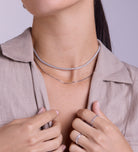 Box Chain Necklace in Silver