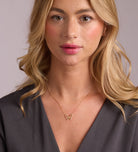 Pave Butterfly Silhouette Necklace in Gold