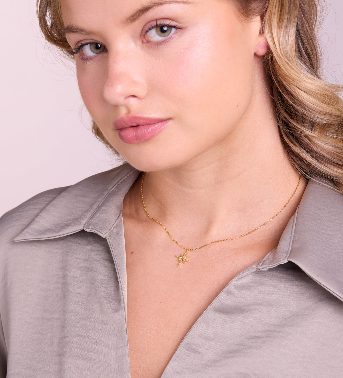 Celeste Starburst Necklace in 18k Gold Plating on 925 Silver - Ash & Harry