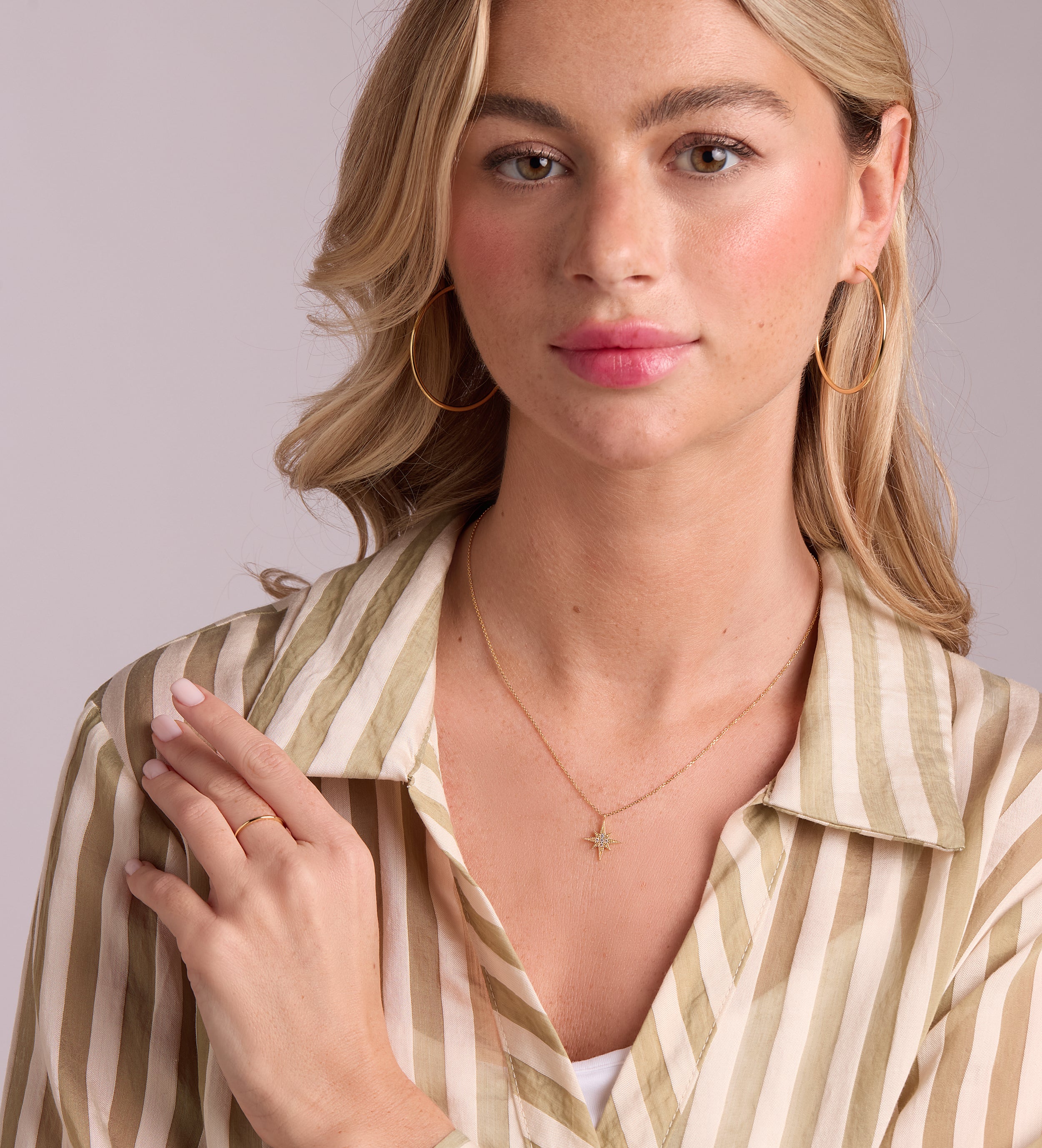 Celeste Starburst Necklace in Gold