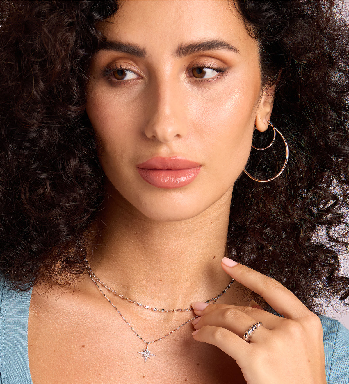 Celeste Starburst Necklace in Rhodium Plating on 925 Silver - Ash & Harry