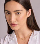 Pave Heart Silhouette Necklace in Gold