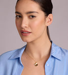 Origami Heart Clover Necklace in Gold