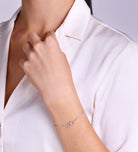 Interlocked Rings Bracelet in Silver