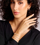 Pearl Beaded Bracelet in Silver