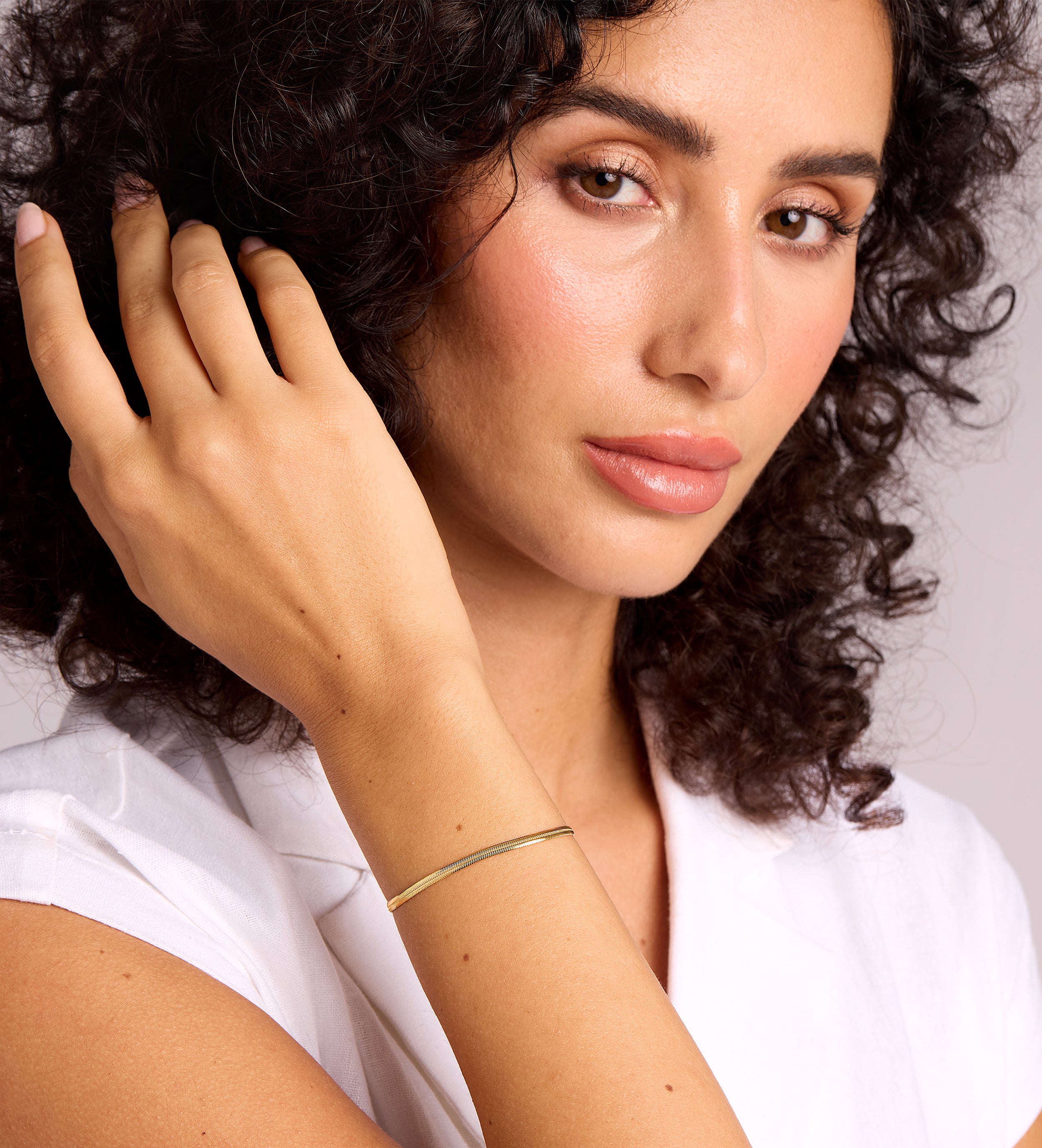 Herringbone Bracelet in Gold