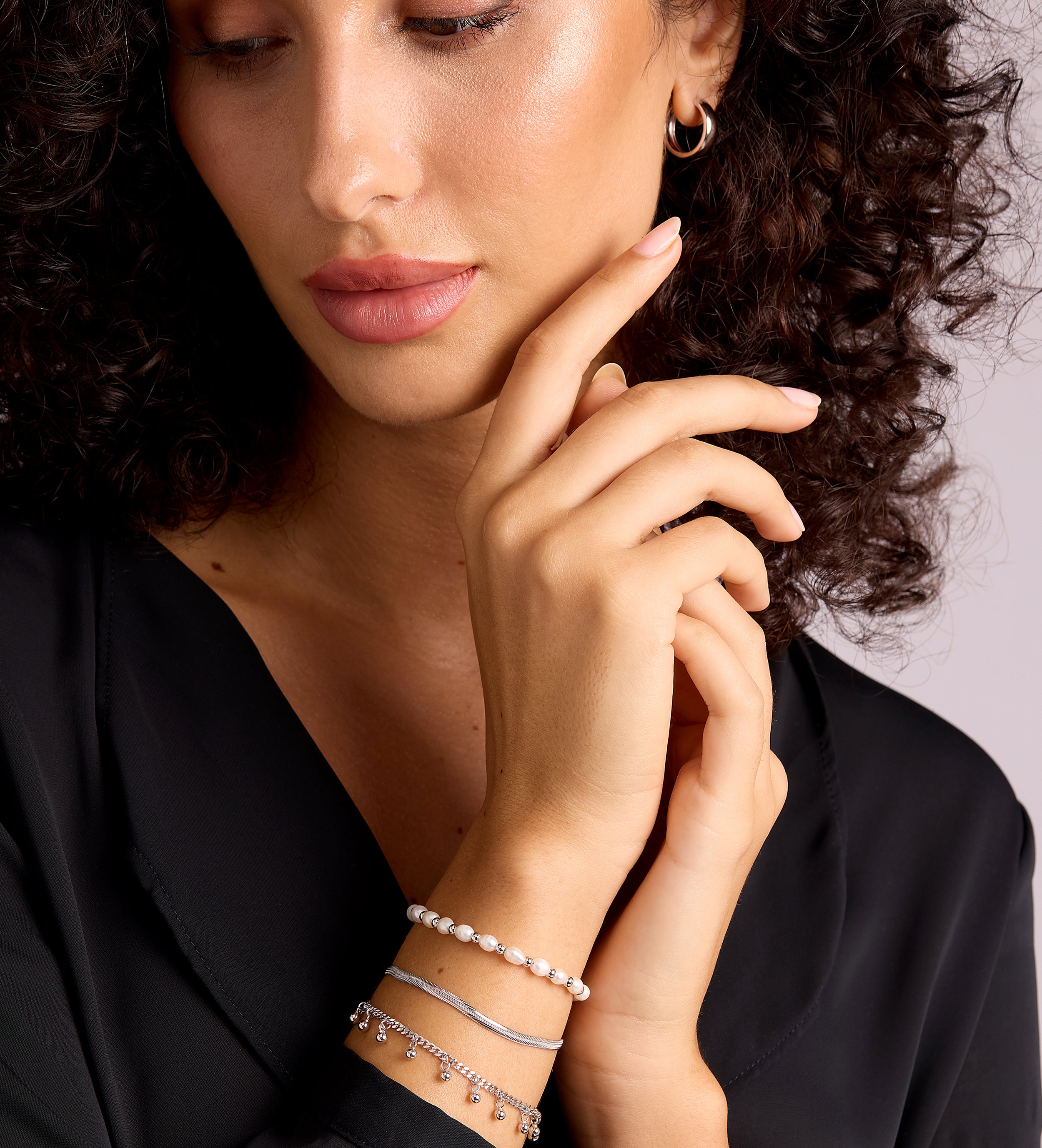 Herringbone Bracelet in Silver