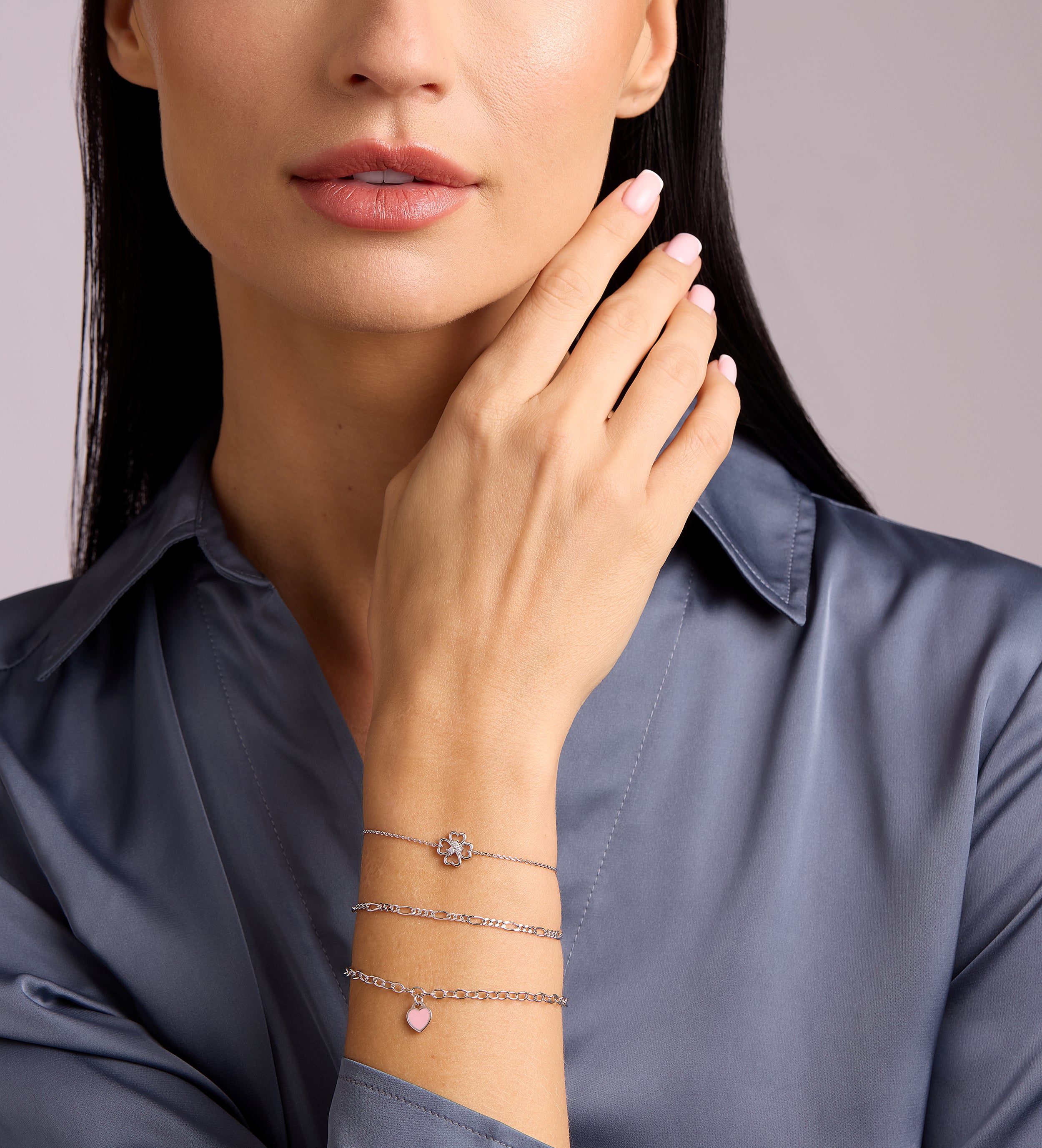 Figaro Bracelet in Silver