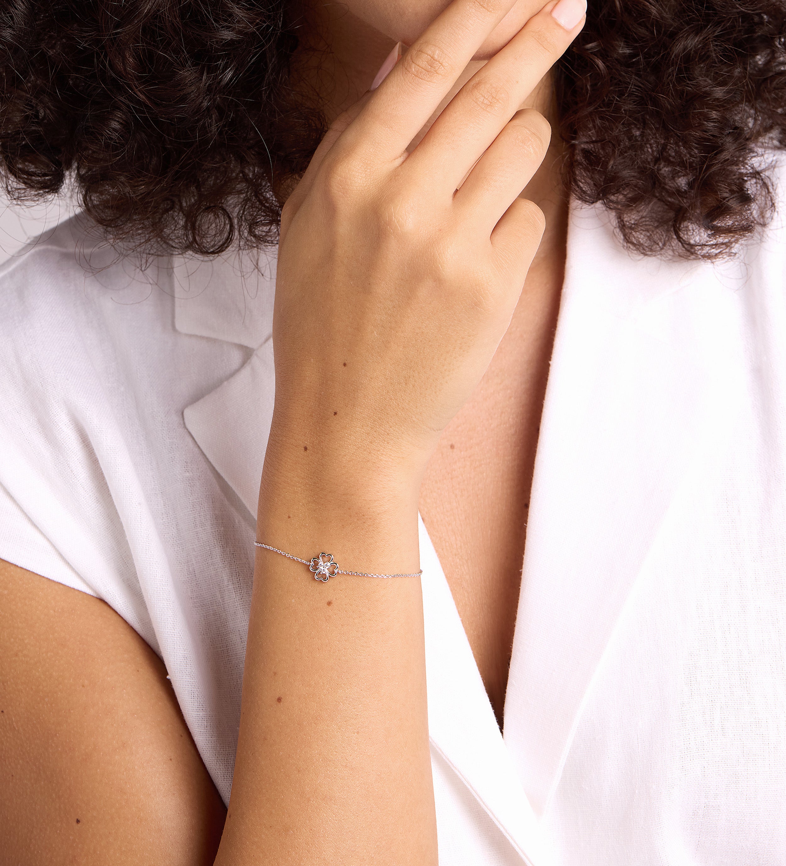Lucky Clover Bracelet in Silver