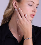 Classic Ridged Cuff Bracelet in Silver