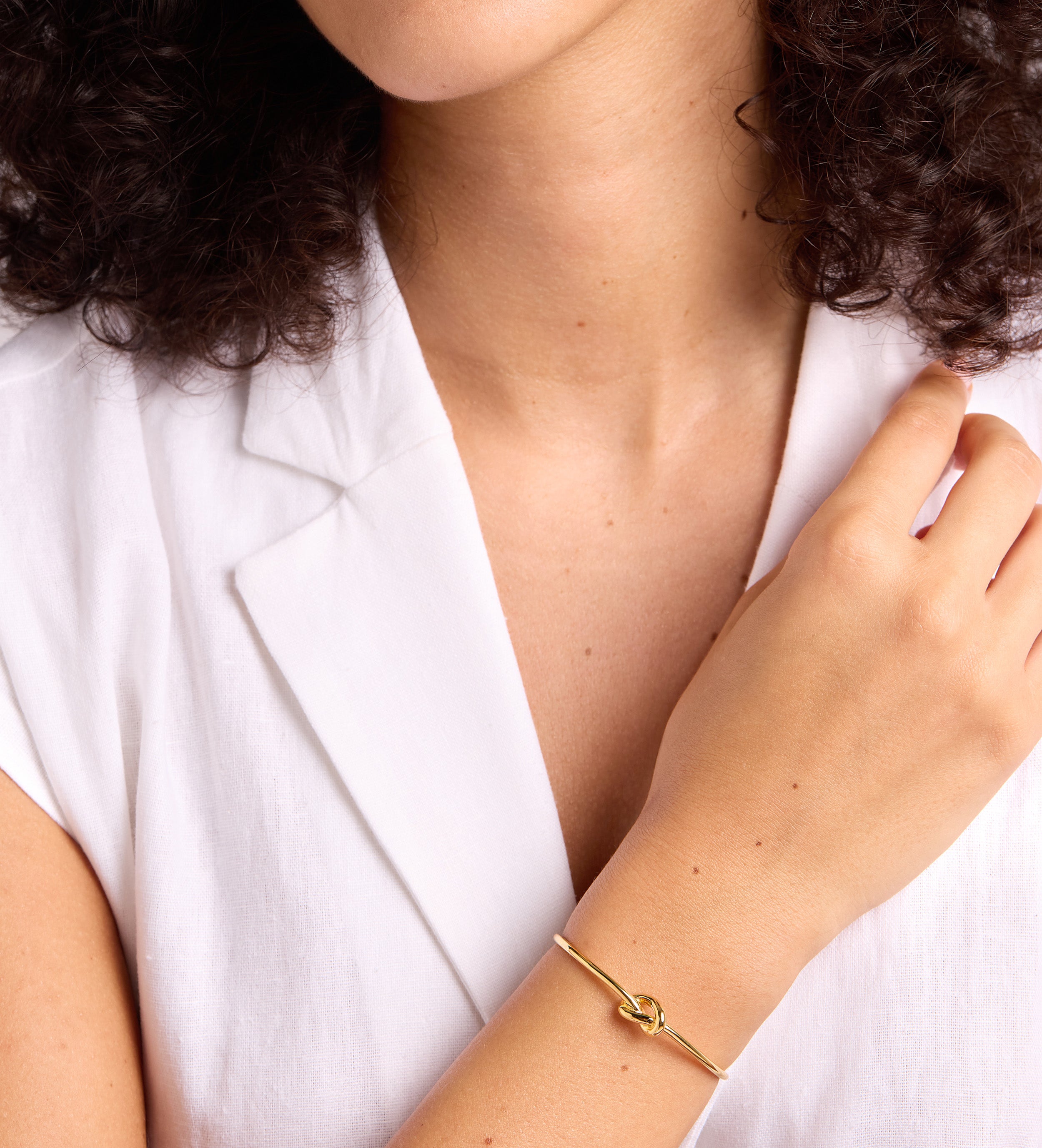 Knot Cuff Bracelet in Gold