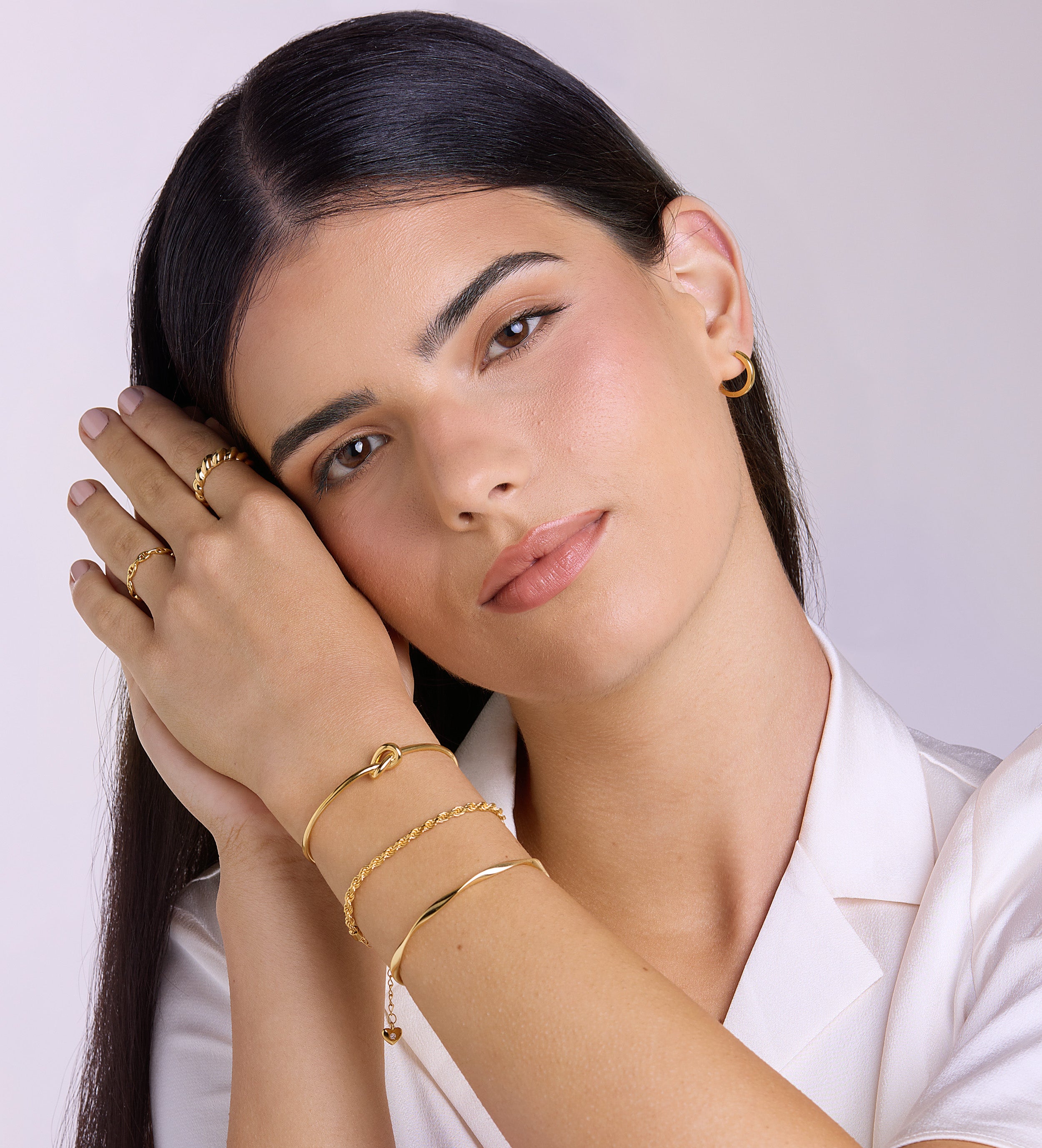 Knot Cuff Bracelet in Gold