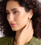 Twisted Hoop Earrings in Gold