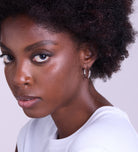 Twisted Hoop Earrings in Silver