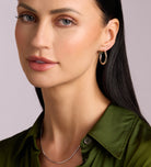 Twisted Hoop Earrings in Silver