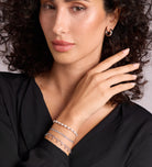 Dangling Dotted Bracelet in Silver