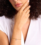 Pink Heart Chain Bracelet in Gold