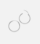 Thin Large Hoops in Silver