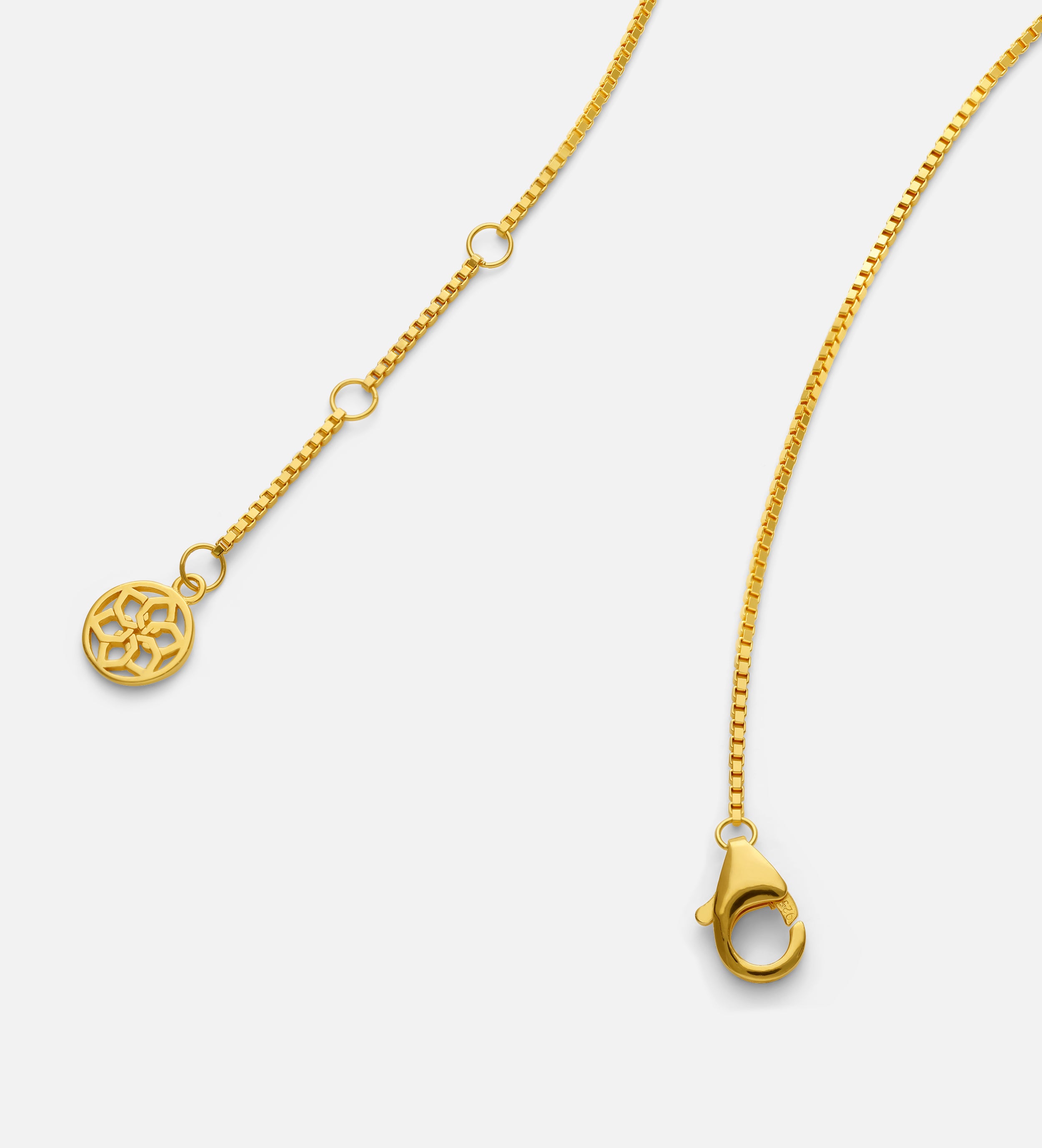 Triple Stone Pendant Necklace in Gold