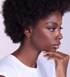 Tube Huggie Hoops in Silver