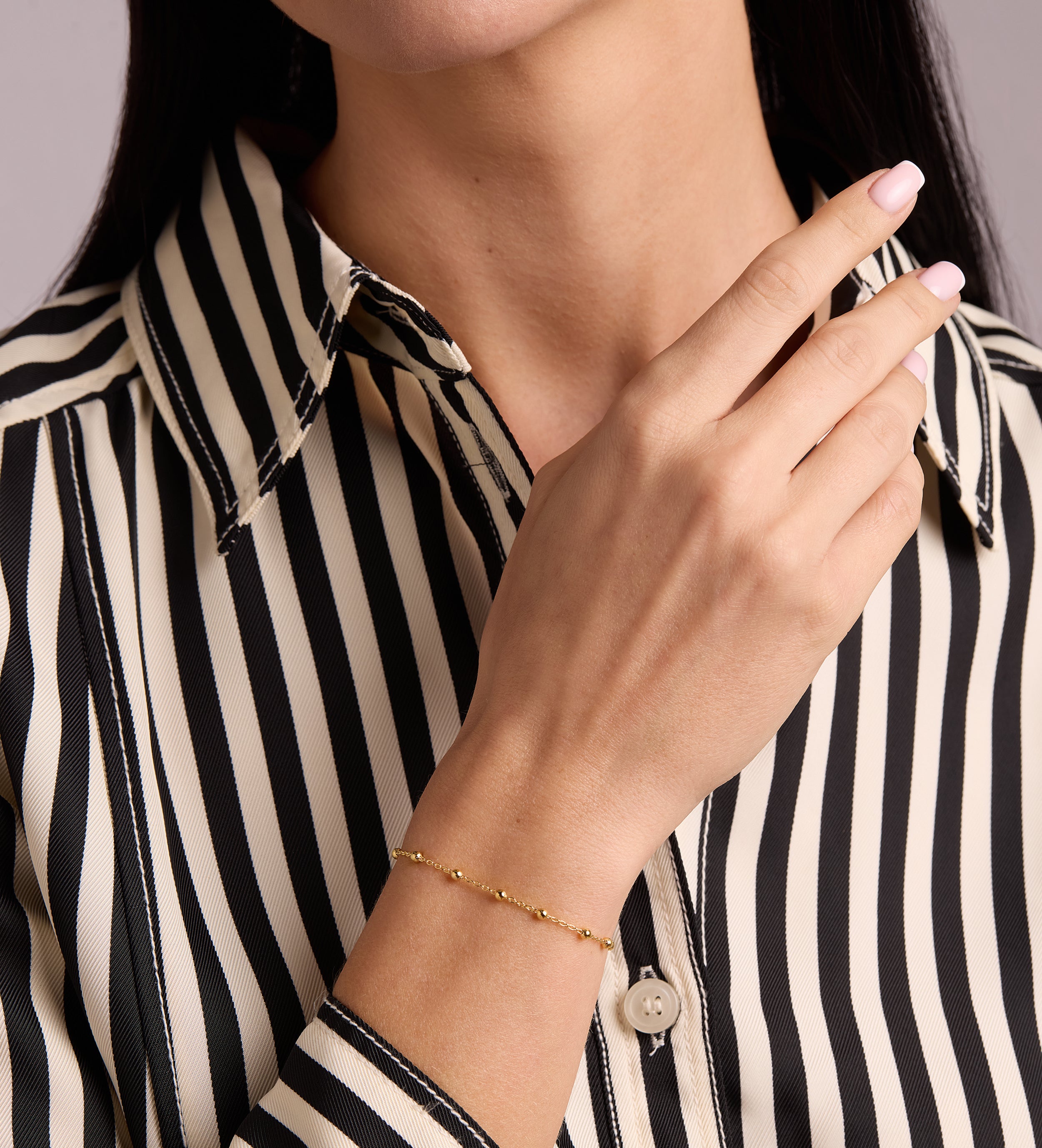 Dotted Chain Bracelet in Gold