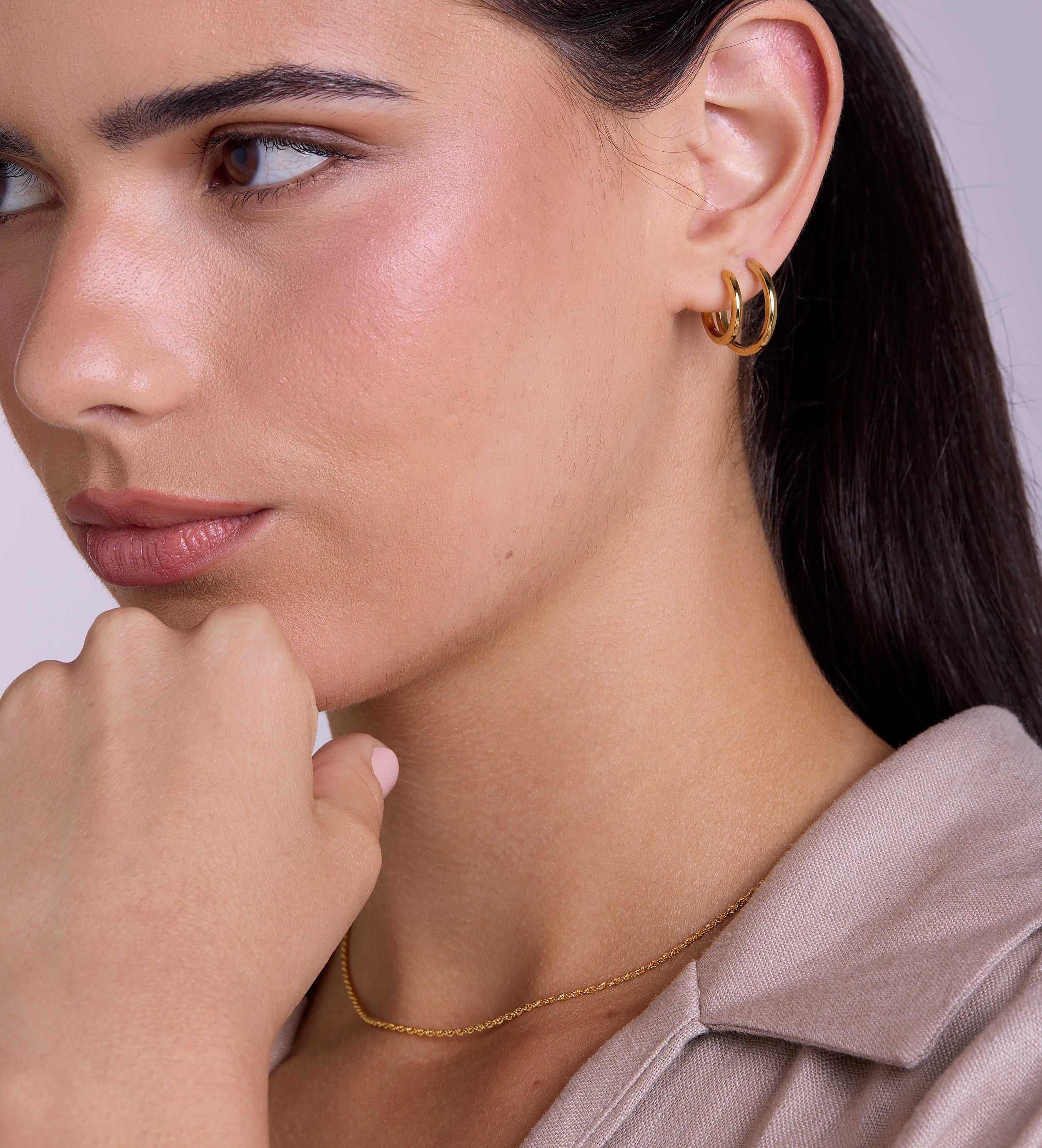 Classic Large Hoops in Gold